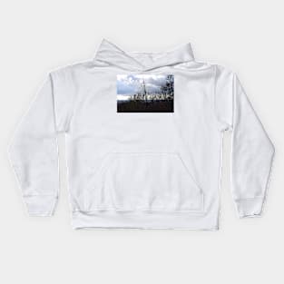 clouds and trees Kids Hoodie